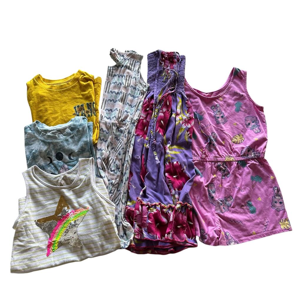 Girls As They Grow Clothing Bundle Sizes 7-12 Shirts Romper Dress Tank Summer